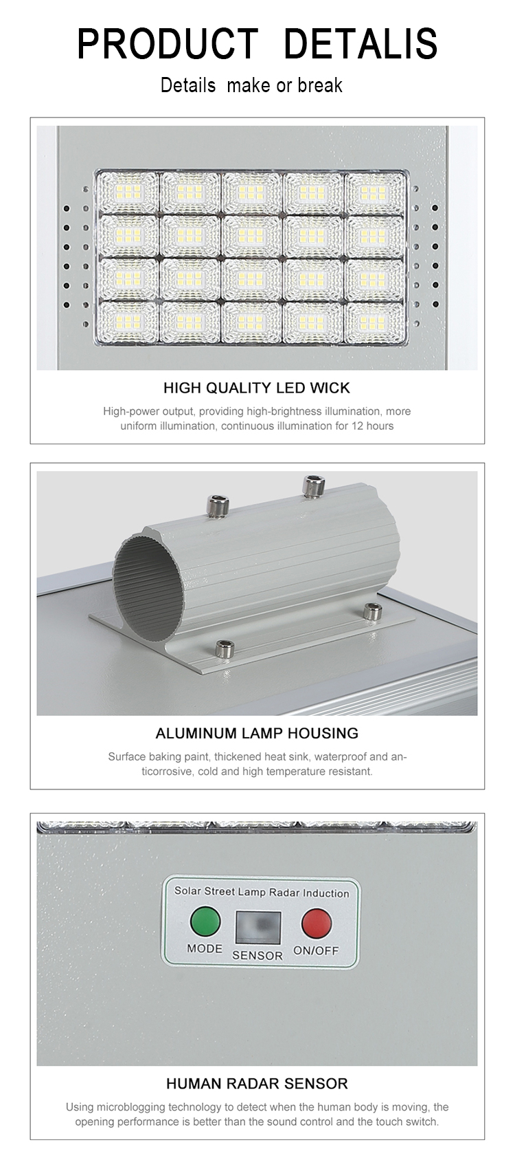 100w 150w 200w 3 years warranty solar led street light (6)