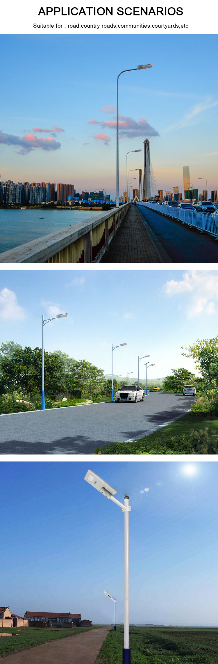 100w 150w 200w 3 metų garantija saulės LED gatvių šviestuvui (7)