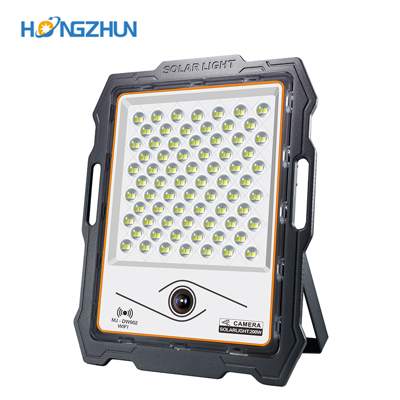 Newly Arrival High Quality Led Flood Light - 100w 200w 300w 400w Intelligent Outdoor Aluminium Ip67 Waterproof LED Solar Flood Light With Camera – Hongzhun detail pictures