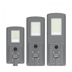 Bright Outdoor Solar Street Lamp LED All in One 60W Integrated Design for Pathway Parking and Public Area Lighting