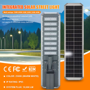 Outdoor Waterproof IP65 Aluminum 150W-400W Radar Sensor LED Solar Street Light with Remote Control for Road Application