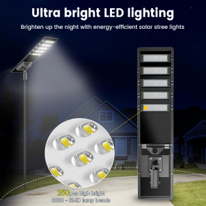 Aluminum Outdoor Solar Street Light 100w 200w 300w 500w 600w 700w IP65 Waterproof Integrated All In One Led Solar Street Light