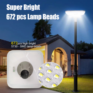 High Quality Intelligent ABS All in One Waterproof IP67 300w-1000w UFO Integrated LED Garden Light Solar Powered with PC Body