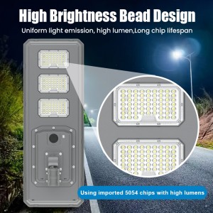 All in One Solar Flood Light 100W-200W Integrated LED Street Lighting for Outdoor Garden and Road