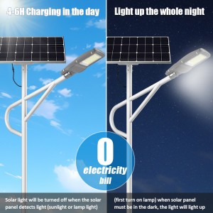 Solar Street Lamp Outdoor LED for Public Road with Efficient LED Street Light and Solar Power System