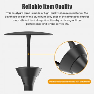 High Quality Factory Die Casting Ip66 100W Led Garden Lights Post Top Garden Led