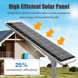 All in One Solar Flood Light 100W-200W Integrated LED Street Lighting for Outdoor Garden and Road