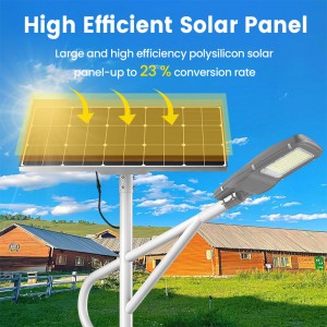 Solar Street Lamp Outdoor LED for Public Road with Efficient LED Street Light and Solar Power System