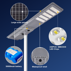 Wholesale IP65 Waterproof Outdoor Intergrated LED Solar Street Lights Aluminum 200W 300W 400W 500W 600W All in One Solutions