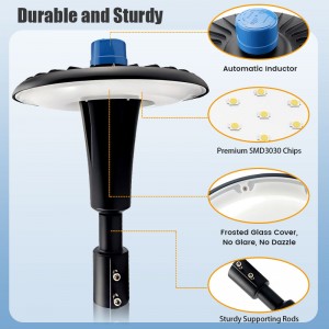 New Private Model Waterproof 150w Led Round Street Light Garden Light Landscape Lamp 30000 Lumens Led Garden Light for square