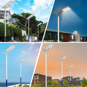High Lumens Lithium Battery Ip65 Waterproof 100w 150w 200w 250w Outdoor All In One Integrated LED Solar Street Light Outdoor