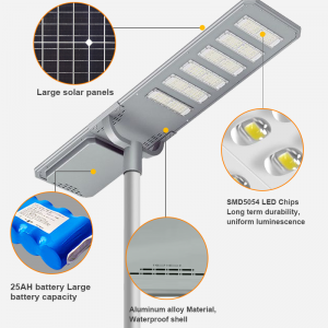 IP65 Waterproof Aluminum Alloy All in One Solar LED Street Light for Outdoor Garden Road and Highway
