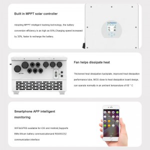 Integrated MPPT Charger Hybrid Solar Inverter Sine Ewave Output DC48V Inverter for Home Energy Storage Esystem