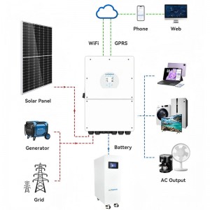 Integrated MPPT Charger Hybrid Solar Inverter Sine Ewave Output DC48V Inverter for Home Energy Storage Esystem