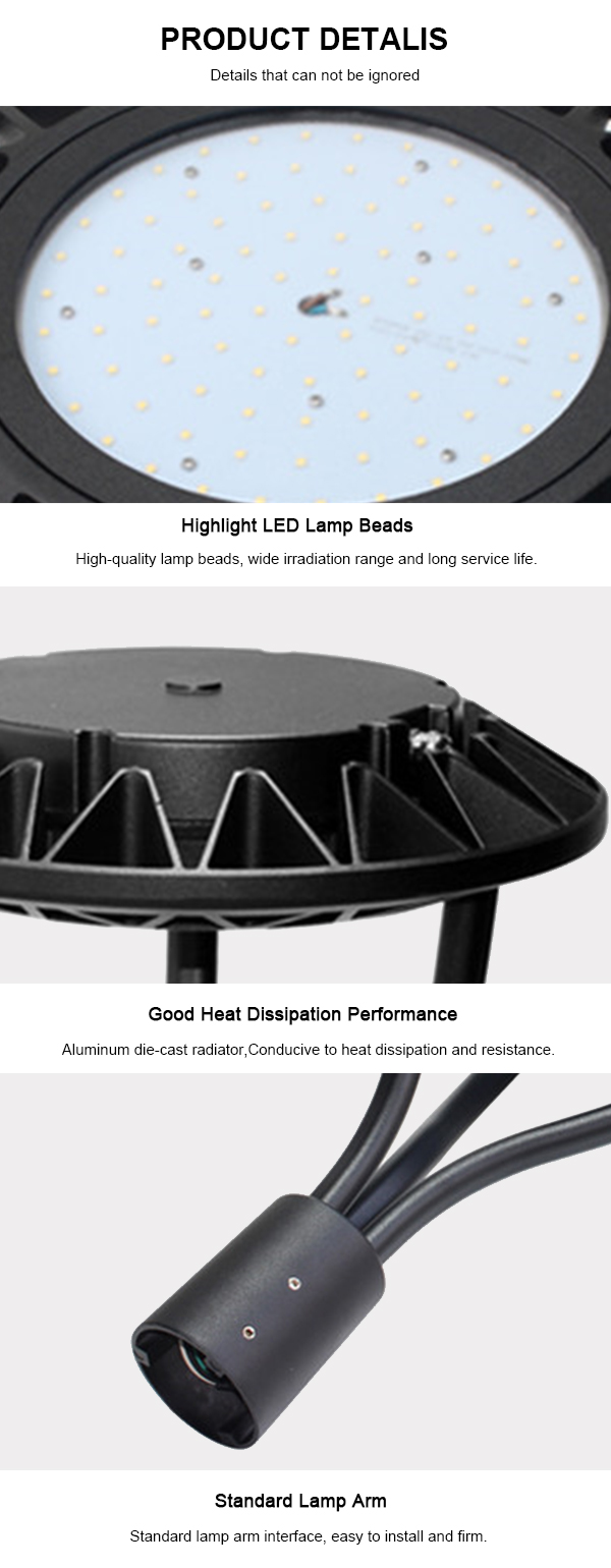High quality factory die casting IP65 150W LED garden lights (4)