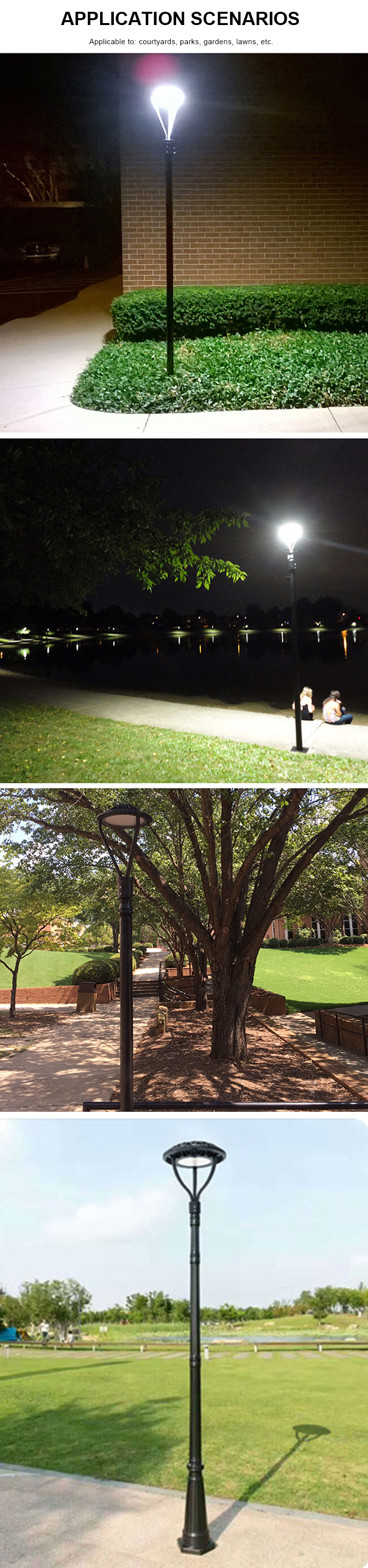 High quality factory die casting IP65 150W LED garden lights (5)