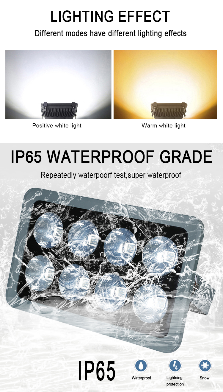 វ៉ាត់ធំ 100w 200w 300w 400w 500w អំពូល LED លិចទឹកខាងក្រៅ (3)