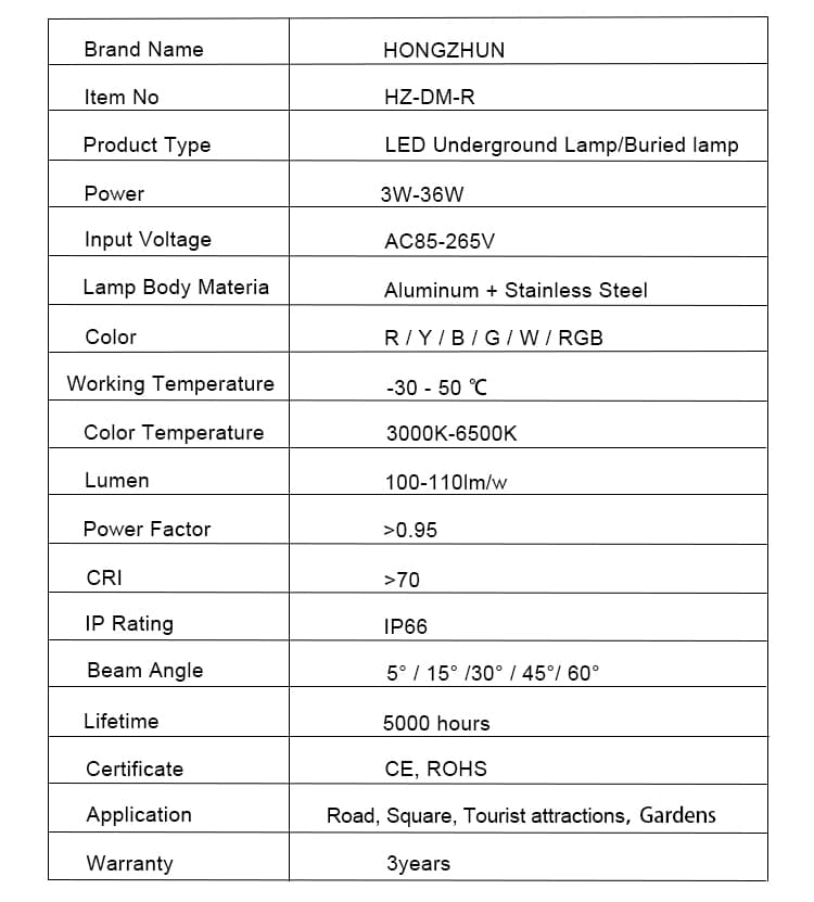 ਵਾਟਰਪ੍ਰੂਫ Ip65 ਆਊਟਡੋਰ ਆਰਜੀਬੀ ਦੀ ਅਗਵਾਈ ਵਾਲੀ ਭੂਮੀਗਤ ਰੌਸ਼ਨੀ ਬਾਹਰੀ (1)