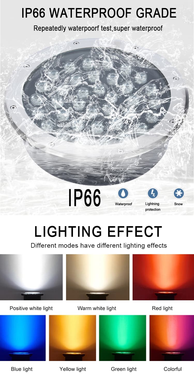 Waterdicht Ip65 buiten RGB led ondergronds licht buiten (4)