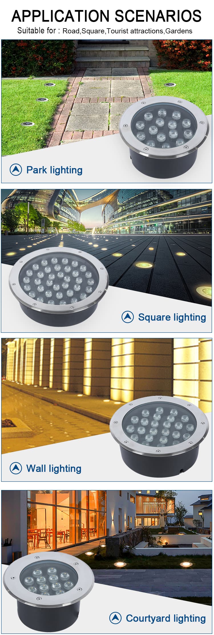 Անջրանցիկ Ip65 բացօթյա RGB LED ստորգետնյա լույս բացօթյա (6)